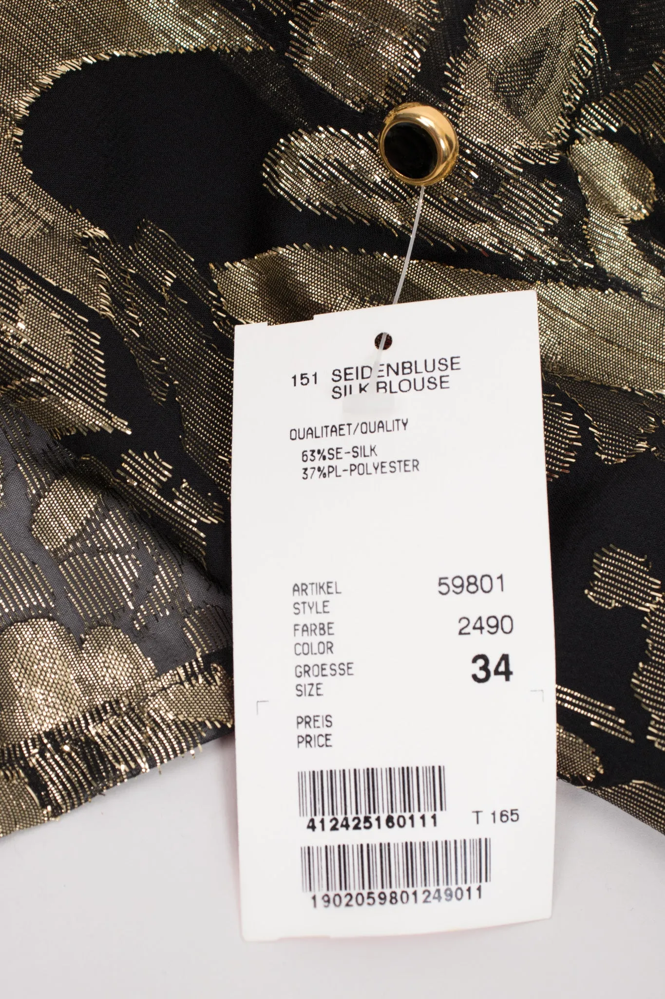 Sheer Brocade Wrap Blouse