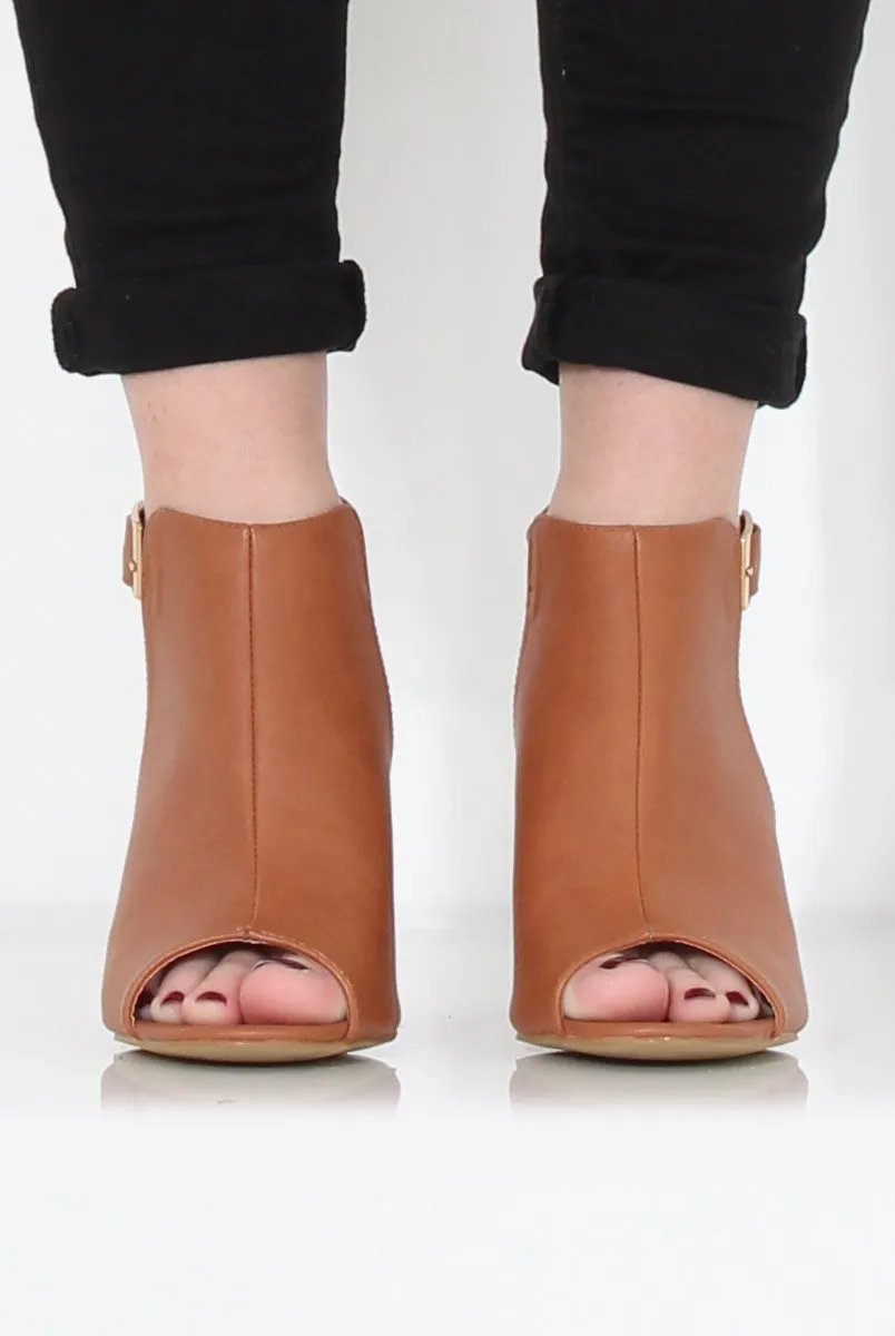 Sherry Tan Cut Out Ankle Boot