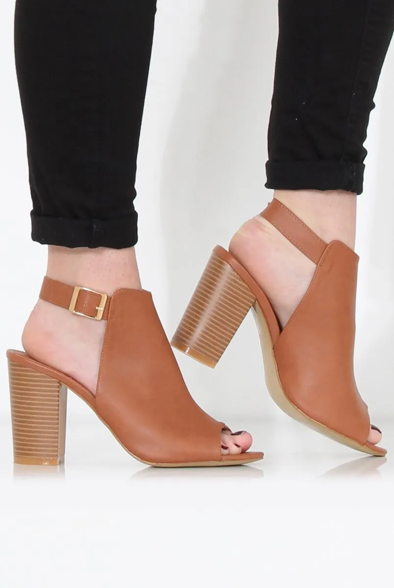 Sherry Tan Cut Out Ankle Boot