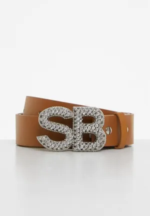 Sissyboy Bling Belt Tan