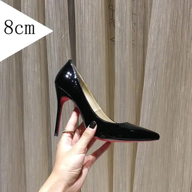So Kate Pumps High Heels Shoes Woman Pigalle Nude Black Wedding Party Shoes Brand Ladies Patent Leather Red Dress Shoe and Bag
