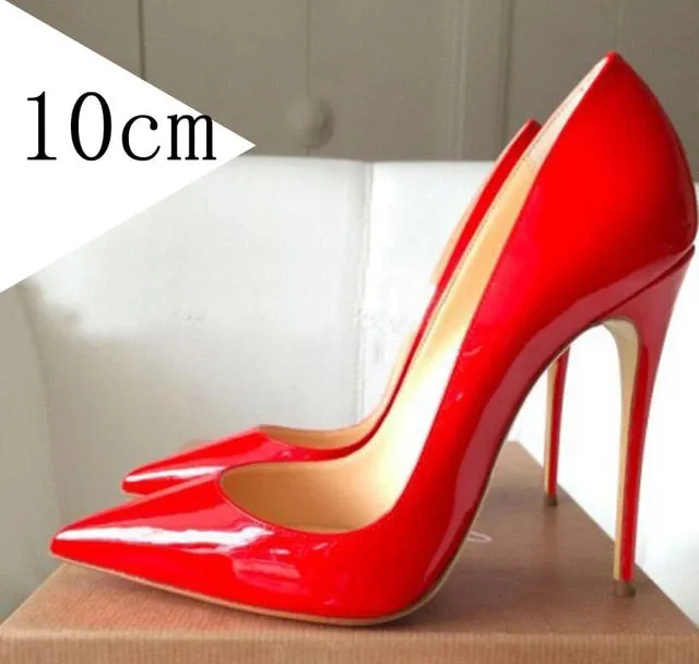 So Kate Pumps High Heels Shoes Woman Pigalle Nude Black Wedding Party Shoes Brand Ladies Patent Leather Red Dress Shoe and Bag