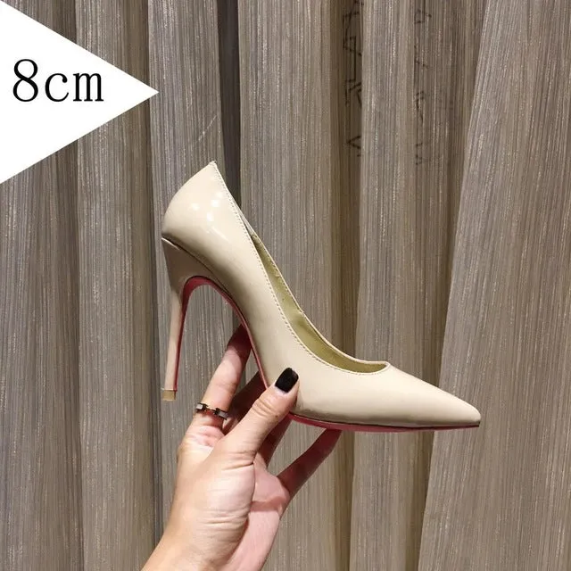 So Kate Pumps High Heels Shoes Woman Pigalle Nude Black Wedding Party Shoes Brand Ladies Patent Leather Red Dress Shoe and Bag