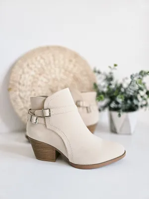 Soda Nadine Buckle Booties for Women in New Beige | NADINE-S NEW BEIGE