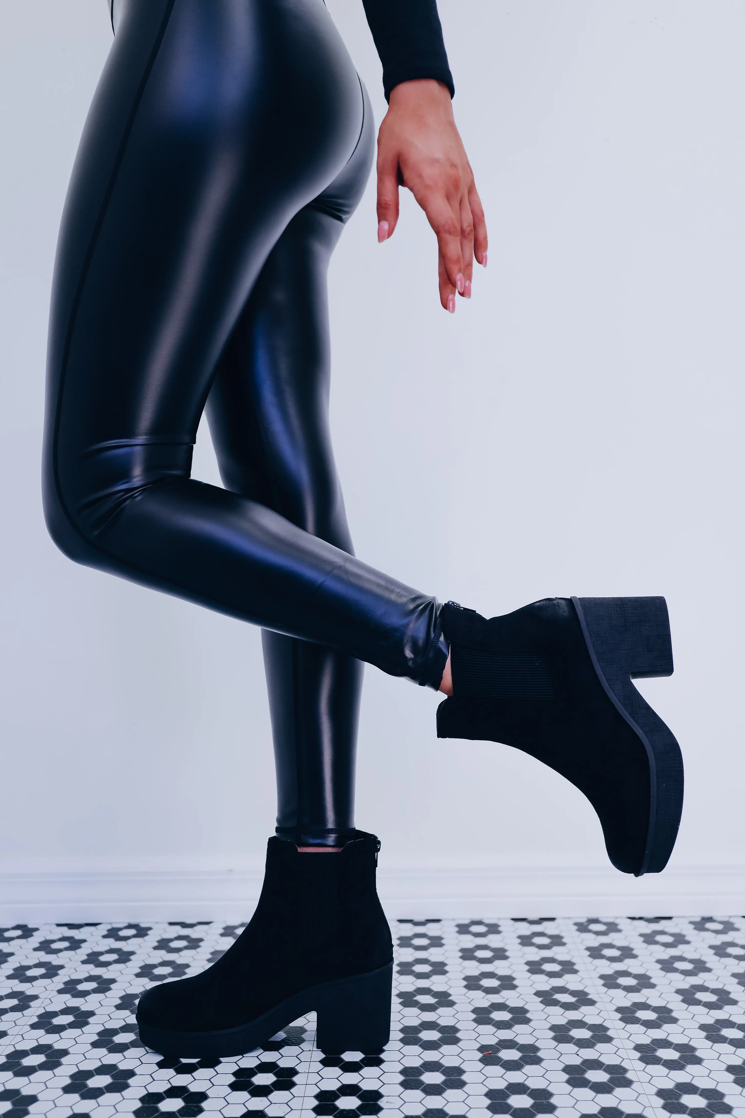 Spokane Suede Booties - Black