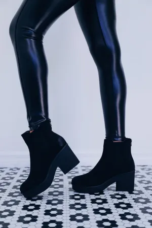 Spokane Suede Booties - Black