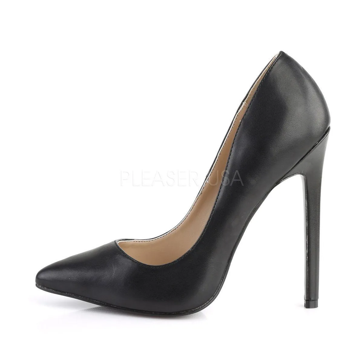 SS-SEXY-20 Pump  | Black Faux Leather