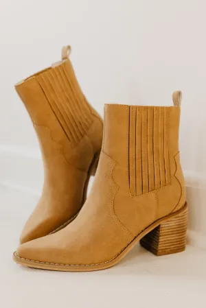 The Addison Paneled Western Bootie