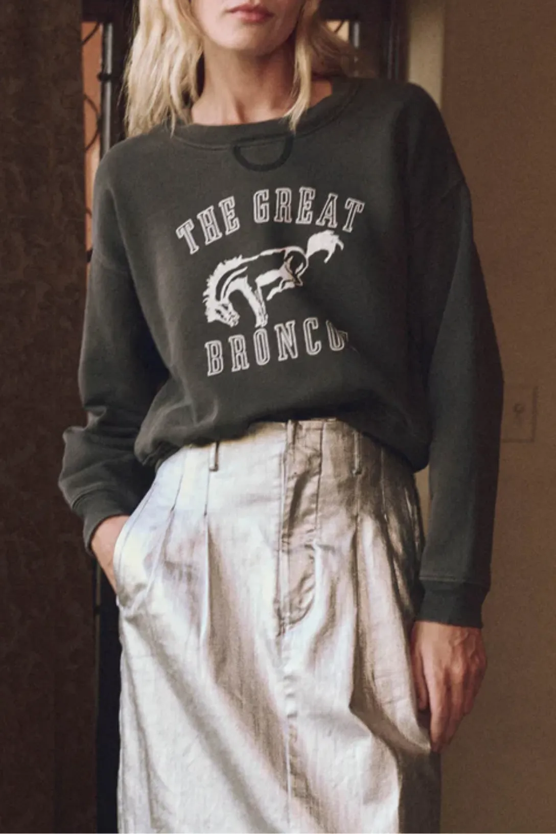 The League Sweatshirt Bucking Bronco | Washed Black