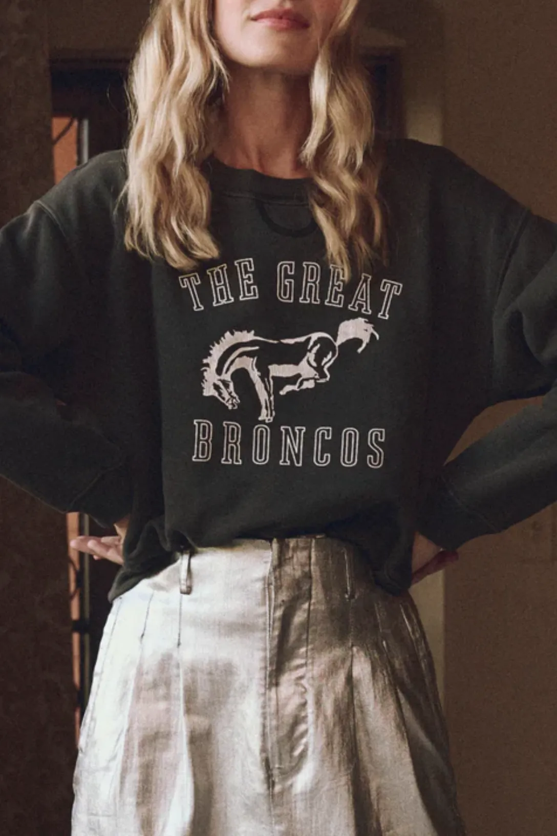 The League Sweatshirt Bucking Bronco | Washed Black