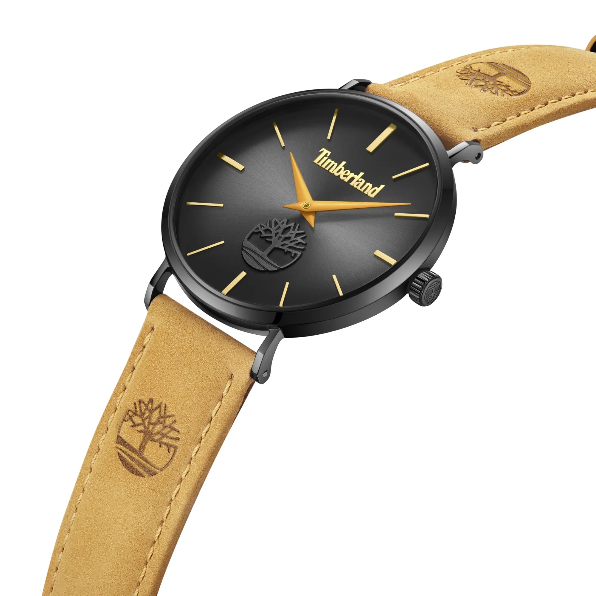 Timberland Rangeley Black-Plated Stainless Steel & Leather Watch