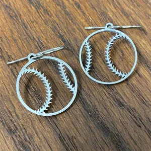 Titanium Baseball Earrings