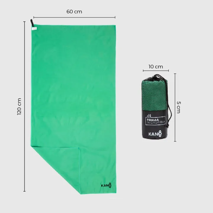 Toalla de Microfibra Verde Secado Rápido