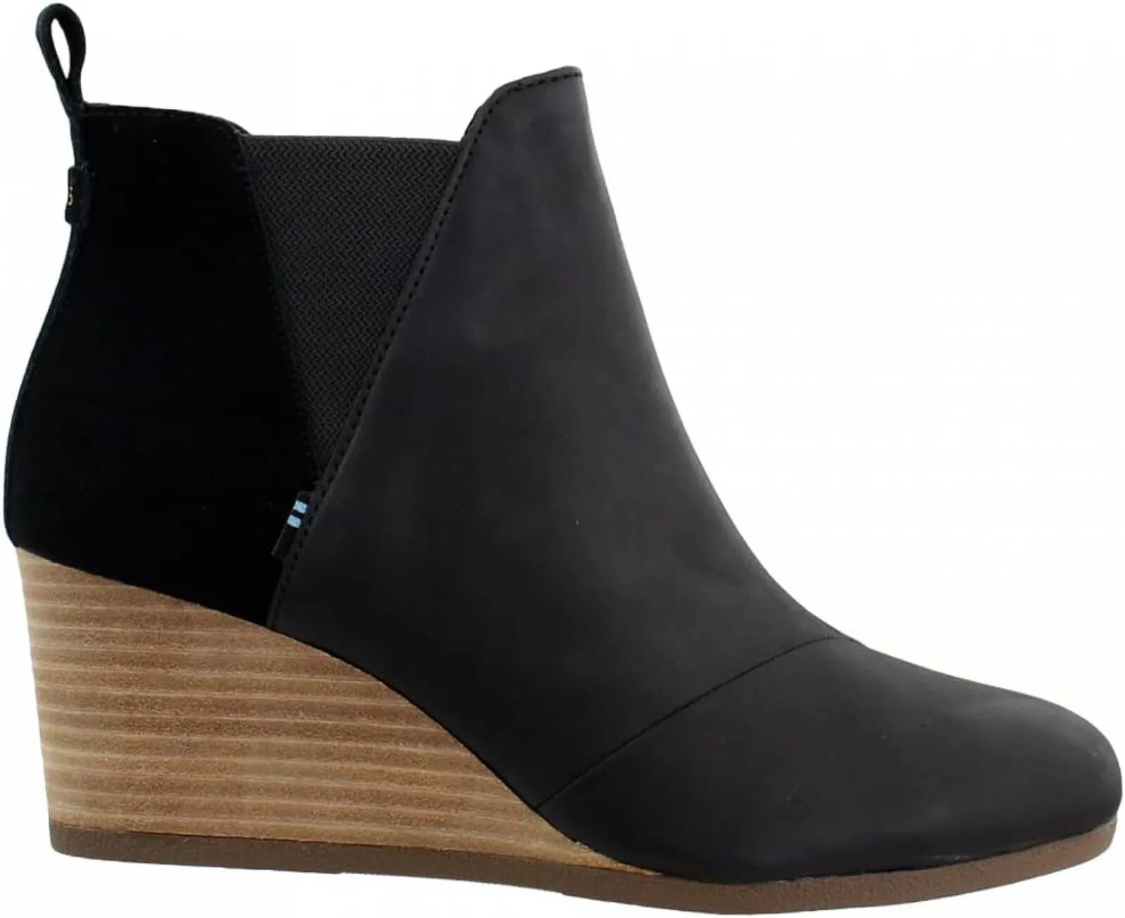 Toms Womens Kelsey Pump Shoes 10015781 Black Leather/Suede 10M