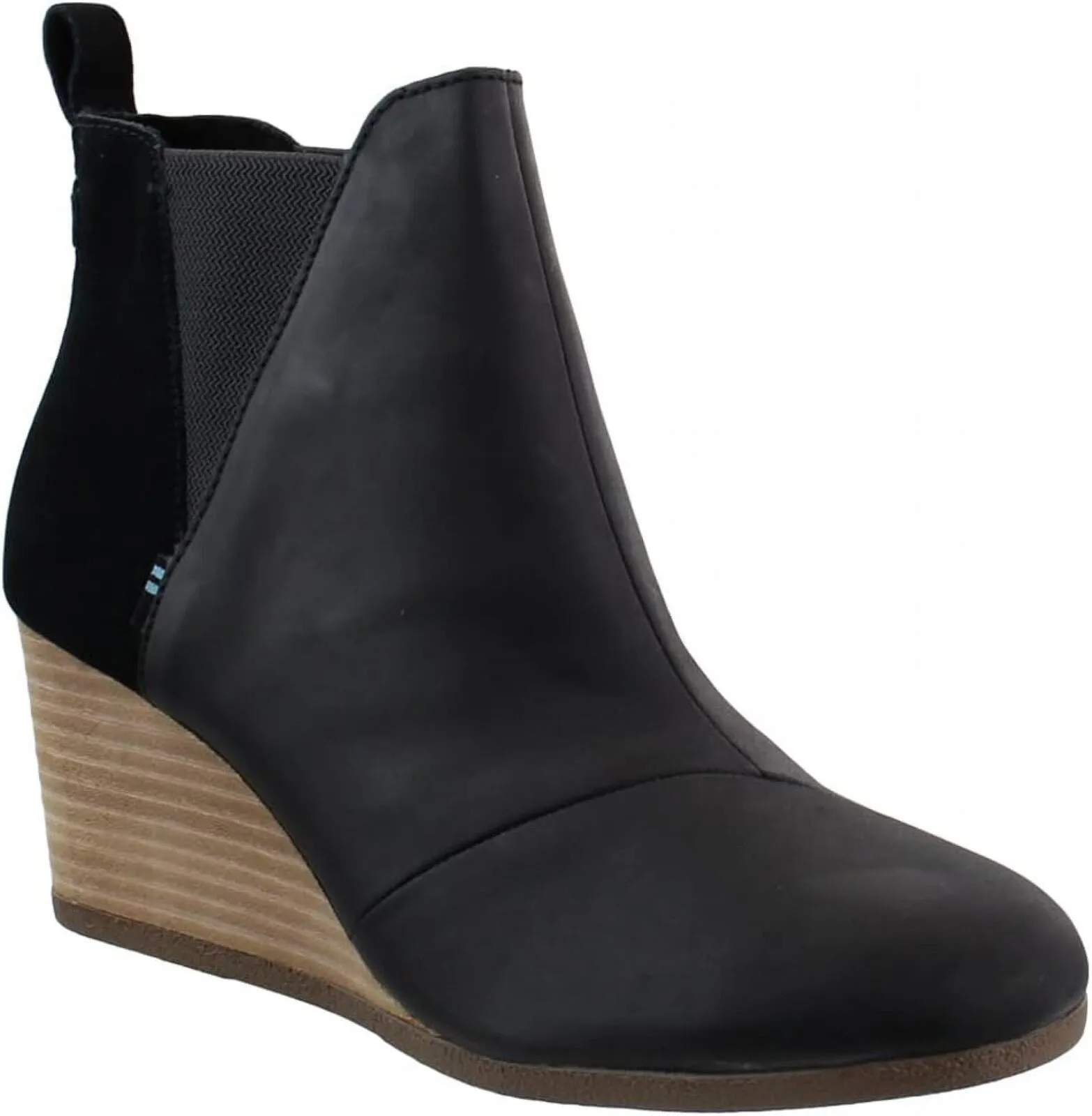 Toms Womens Kelsey Pump Shoes 10015781 Black Leather/Suede 10M