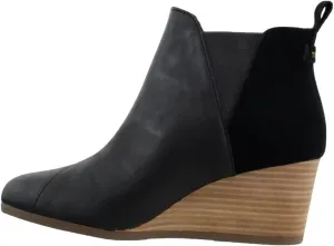 Toms Womens Kelsey Pump Shoes 10015781 Black Leather/Suede 10M