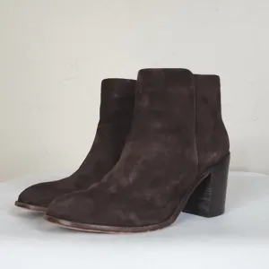 TRASK Tinsley Brown Suede Ankle Booties Size 9M
