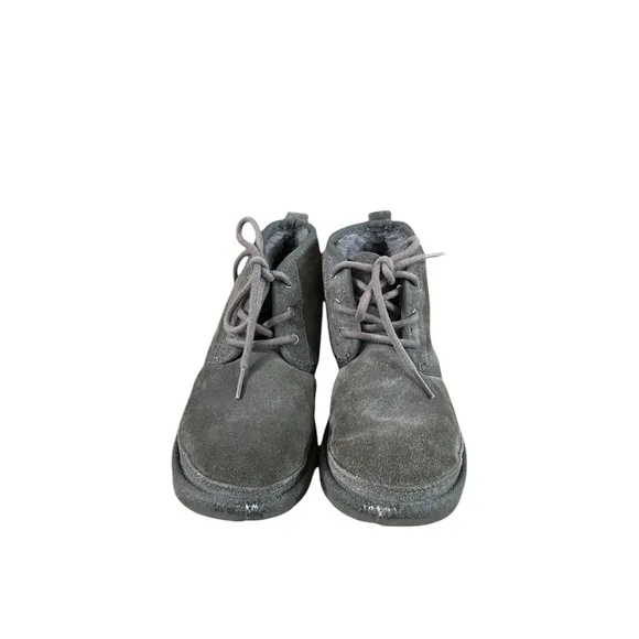 UGG Neumel Grey Suede Sheepskin Booties Size 1
