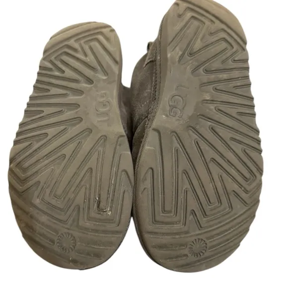 UGG Neumel Grey Suede Sheepskin Booties Size 1