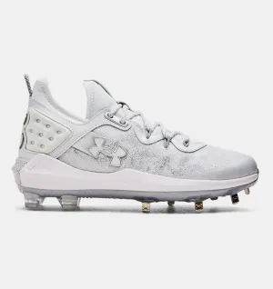 Under Armour Harper 8 Low ST Metal Baseball Cleat - White/Grey
