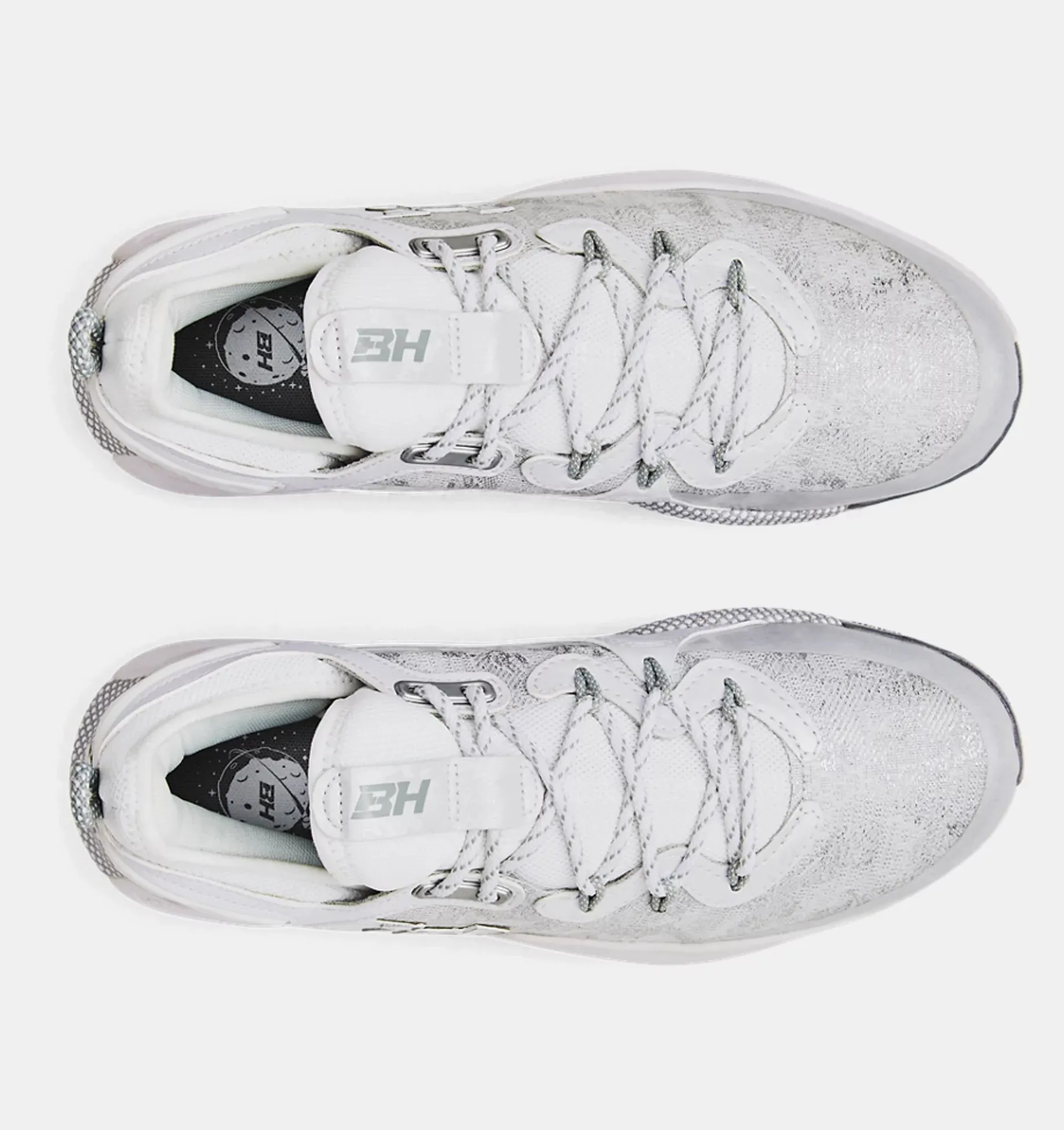 Under Armour Harper 8 Low ST Metal Baseball Cleat - White/Grey