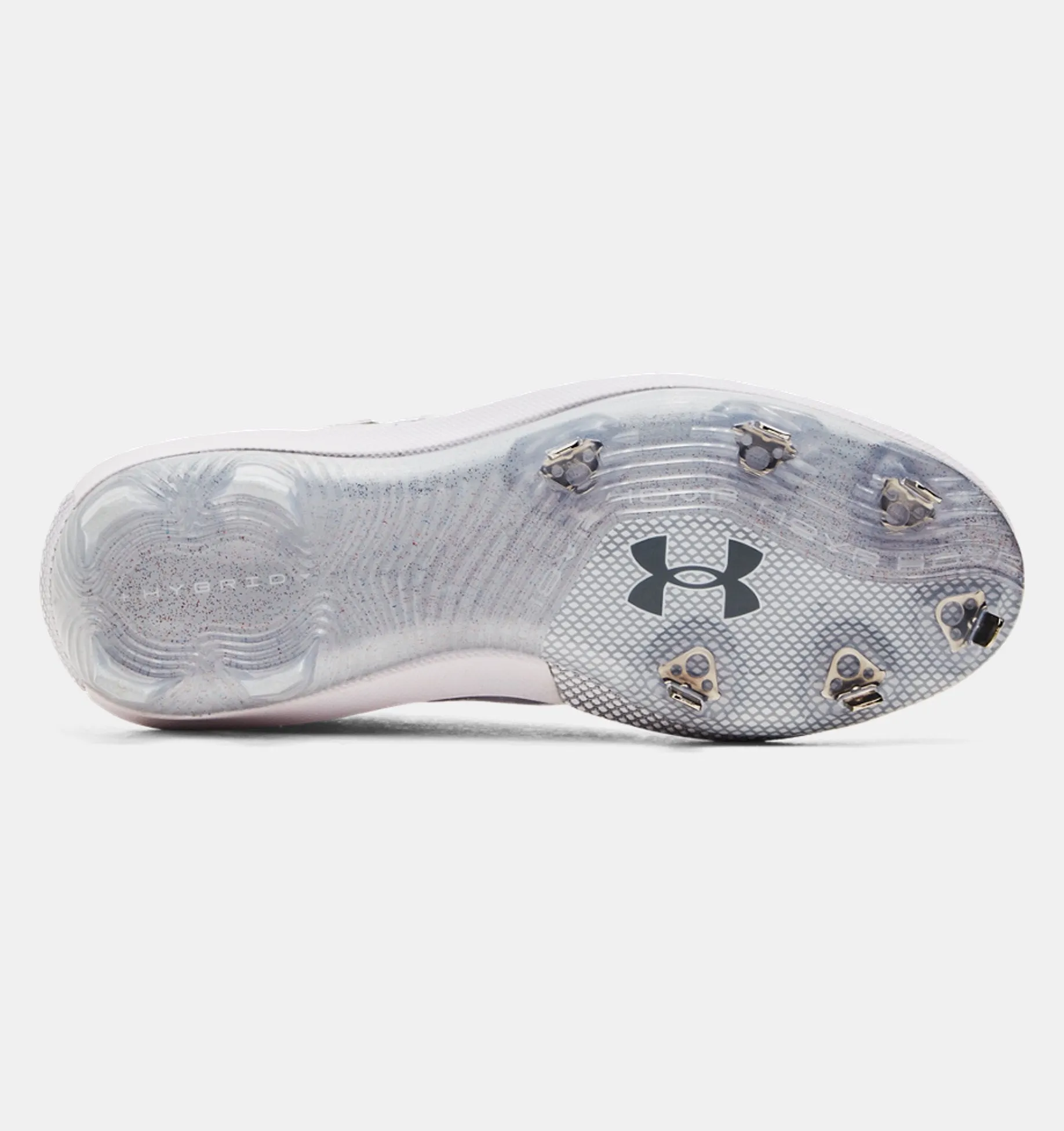 Under Armour Harper 8 Low ST Metal Baseball Cleat - White/Grey