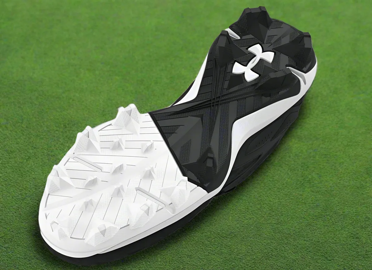 Under Armour Leadoff Low RM Jr. 3.0 Youth Molded Cleat - Black/White