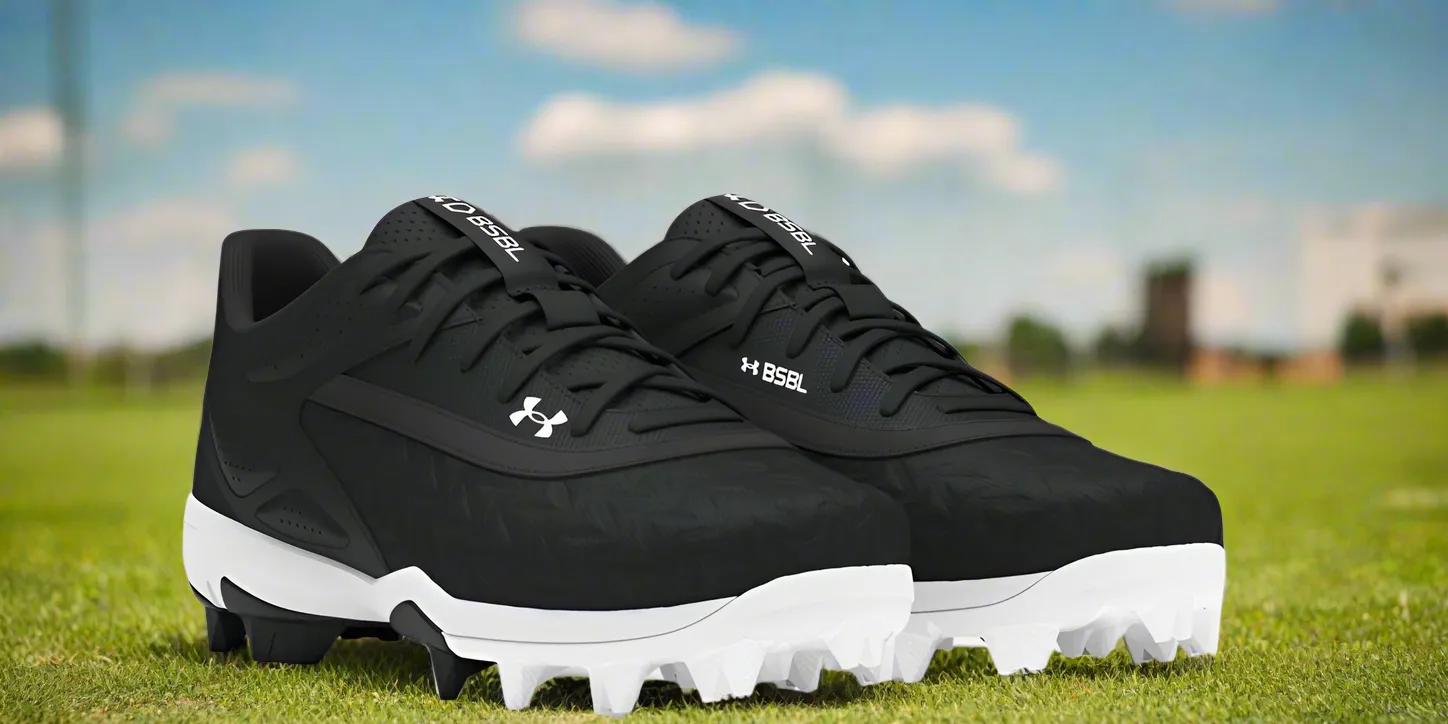 Under Armour Leadoff Low RM Jr. 3.0 Youth Molded Cleat - Black/White