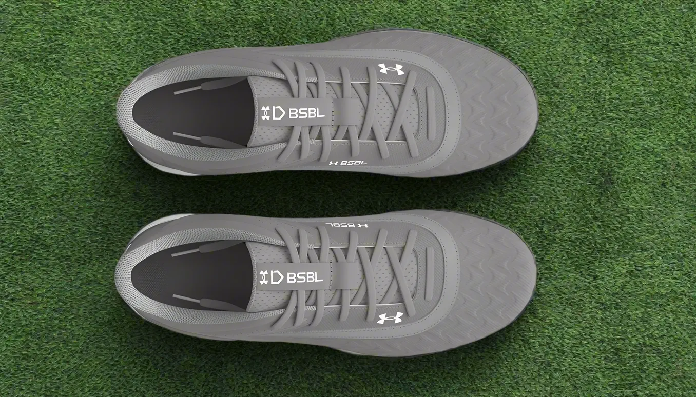 Under Armour Leadoff Low RM Jr. 3.0 Youth Molded Cleat - Gray/White