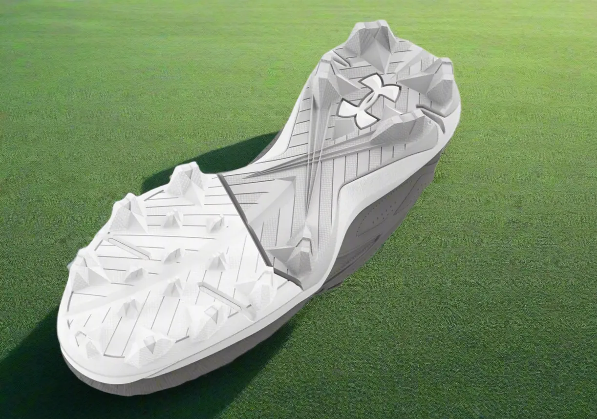 Under Armour Leadoff Low RM Jr. 3.0 Youth Molded Cleat - Gray/White