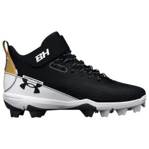UnderArmour Boys' UA Harper 7 Mid RM Jr. Baseball Cleats Black 3025598-001