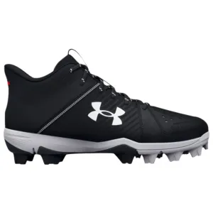 UnderArmour Boys' UA Leadoff Mid RM Jr. Baseball Cleats Black 3025601-001
