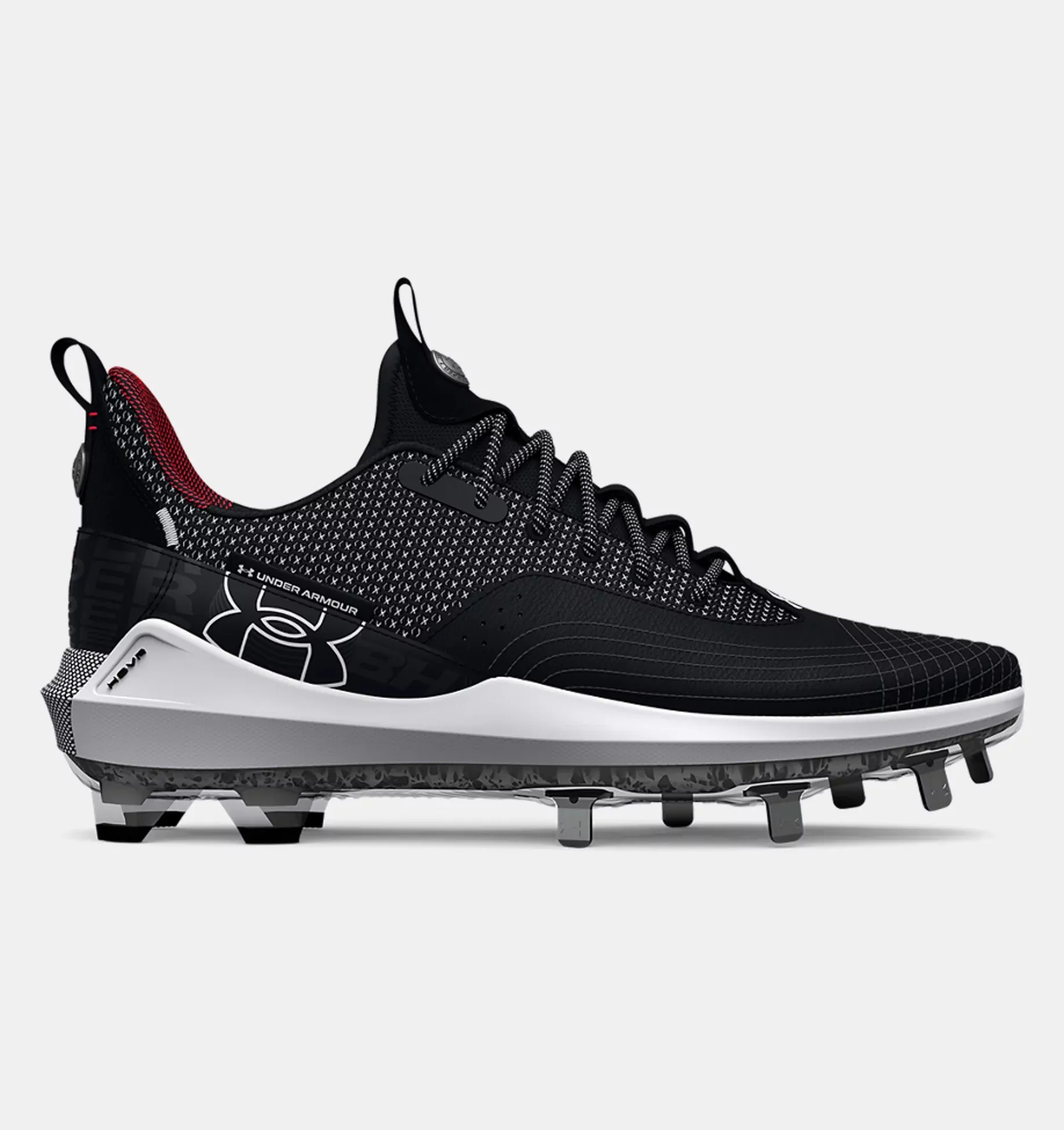 UnderArmour Men's UA Harper 7 Low ST Metal Baseball Cleats Black 3025582-001
