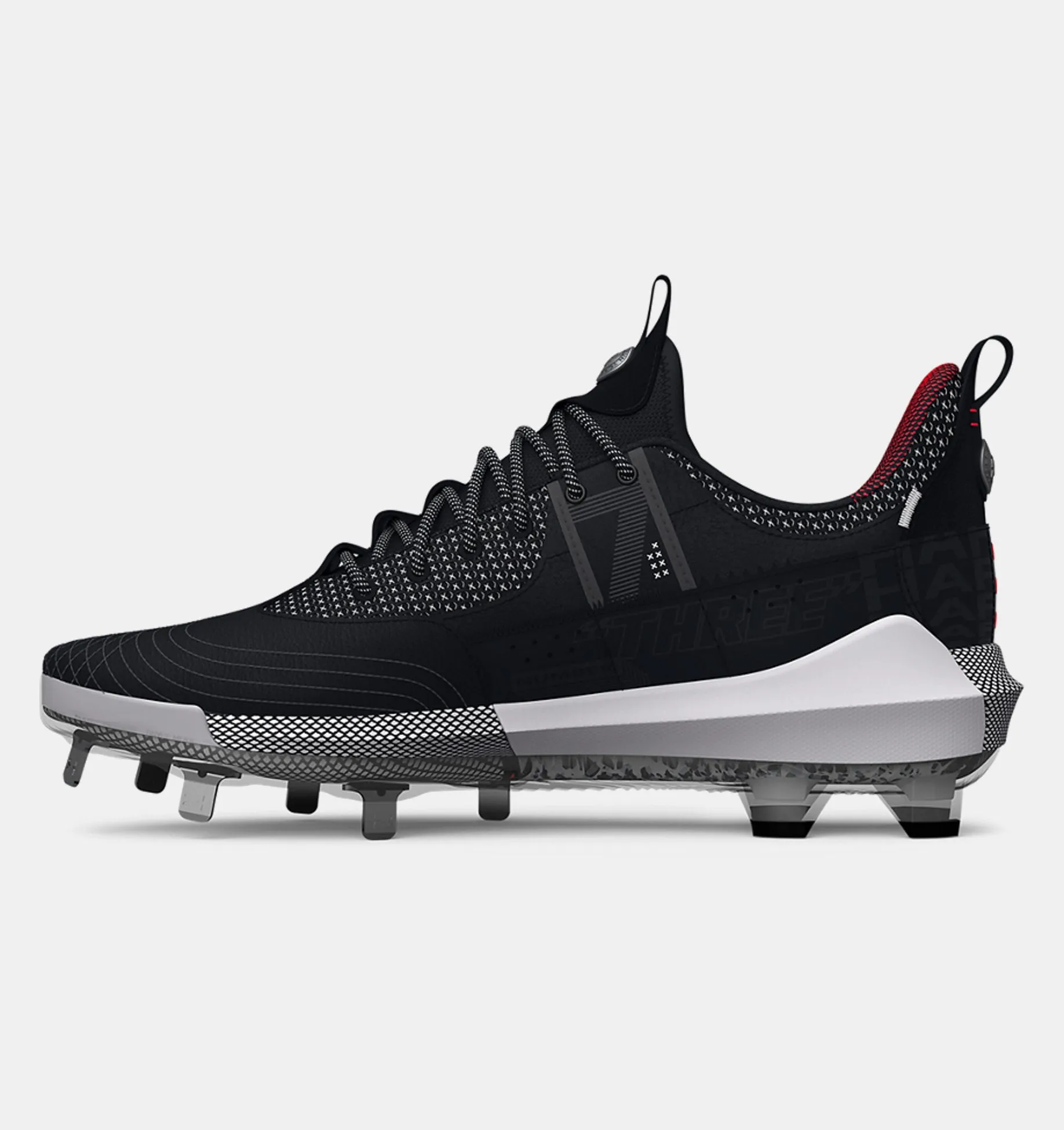 UnderArmour Men's UA Harper 7 Low ST Metal Baseball Cleats Black 3025582-001