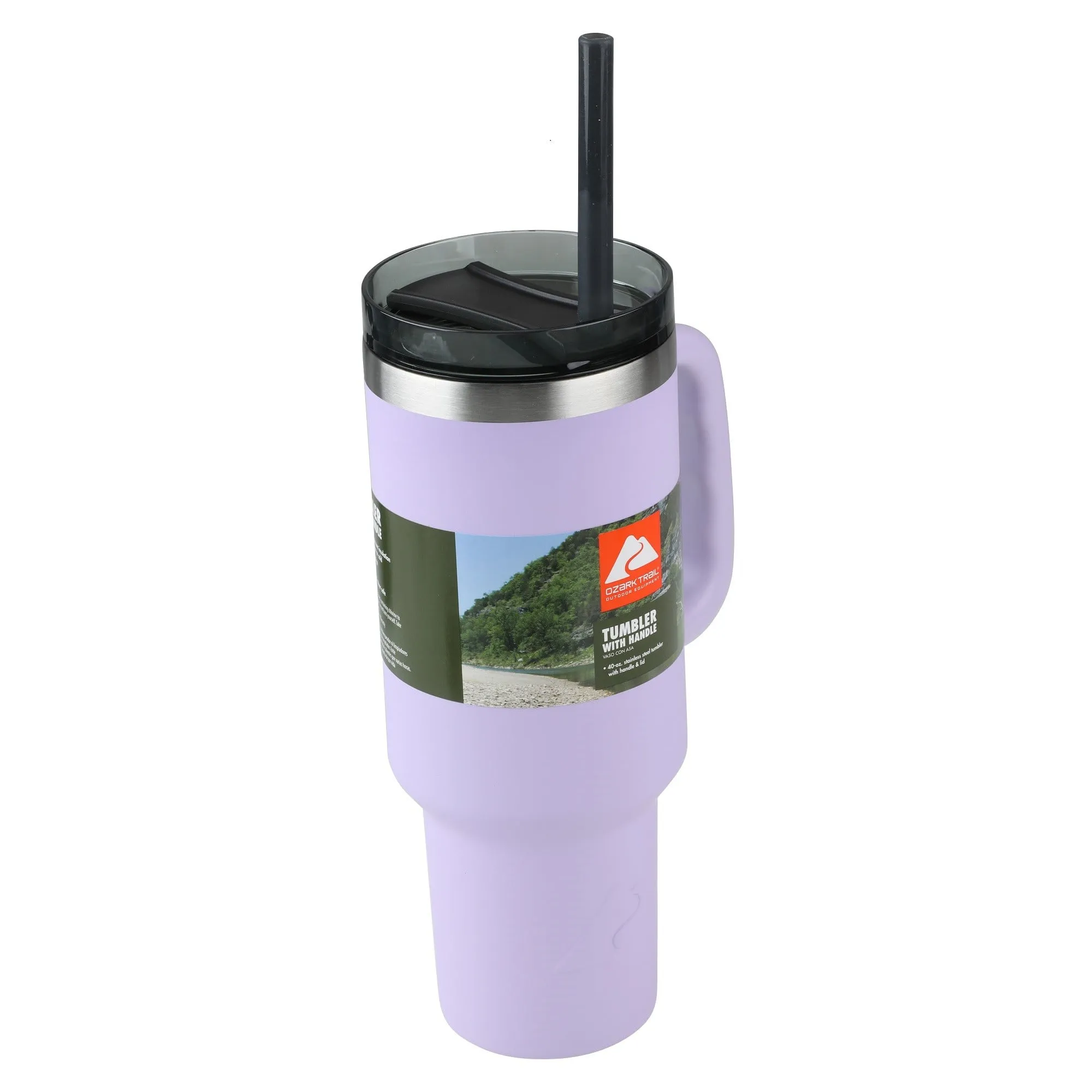 Vacuum Insulated Stainless Steel Tumbler Purple Ozark Trail 40 oz, Free Delivery