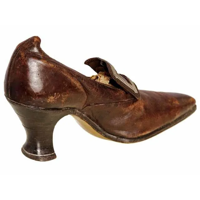 Victorian Shoe Single Pilgrim Vamp Louis Heel 1900 For Design/Collection
