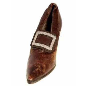 Victorian Shoe Single Pilgrim Vamp Louis Heel 1900 For Design/Collection