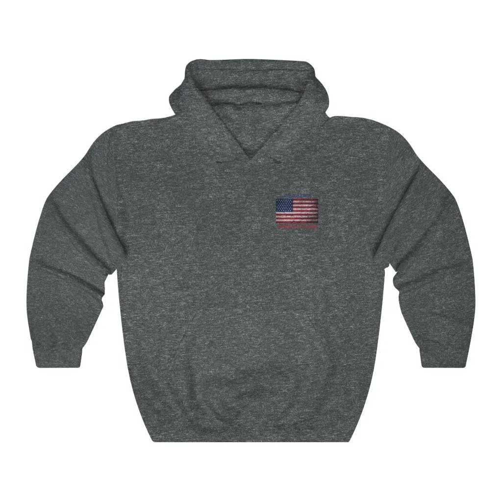 Vintage American Flag Lacrosse 2-Sided Hoodie