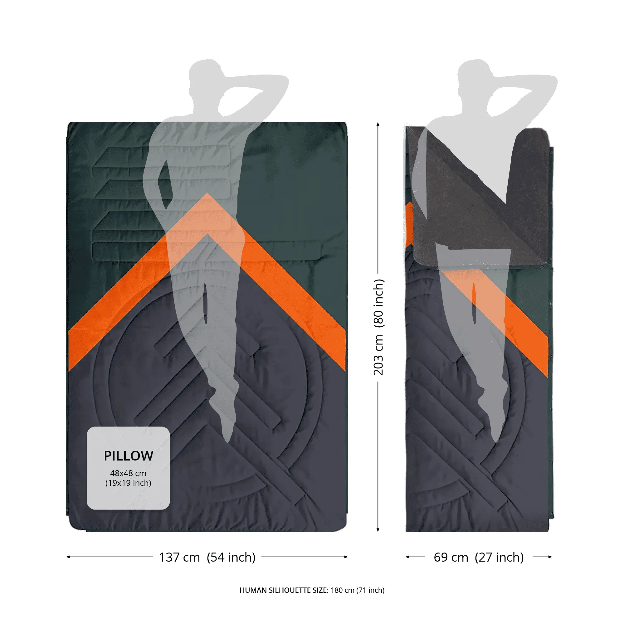 VOITED Fleece Outdoor Camping Blanket - Camp Vibes Two