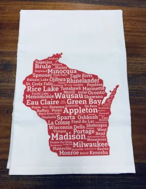Wisconsin Cities Dishtowel