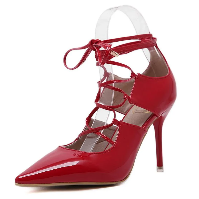 Women's Lacing Pointed Toe Pumps