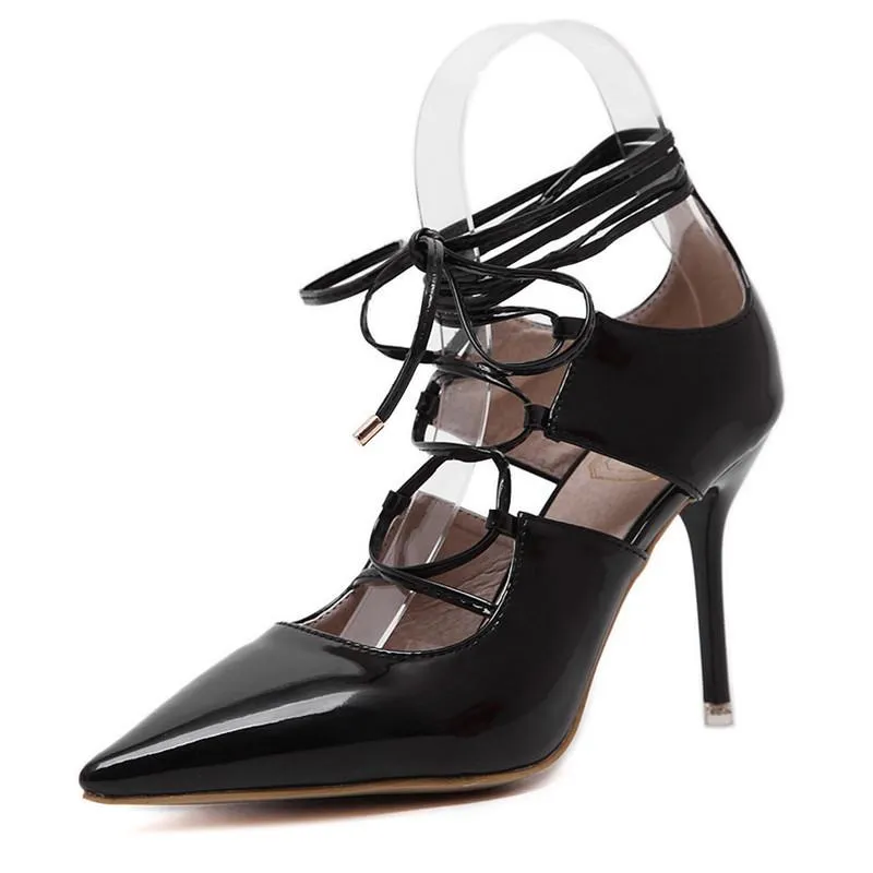 Women's Lacing Pointed Toe Pumps