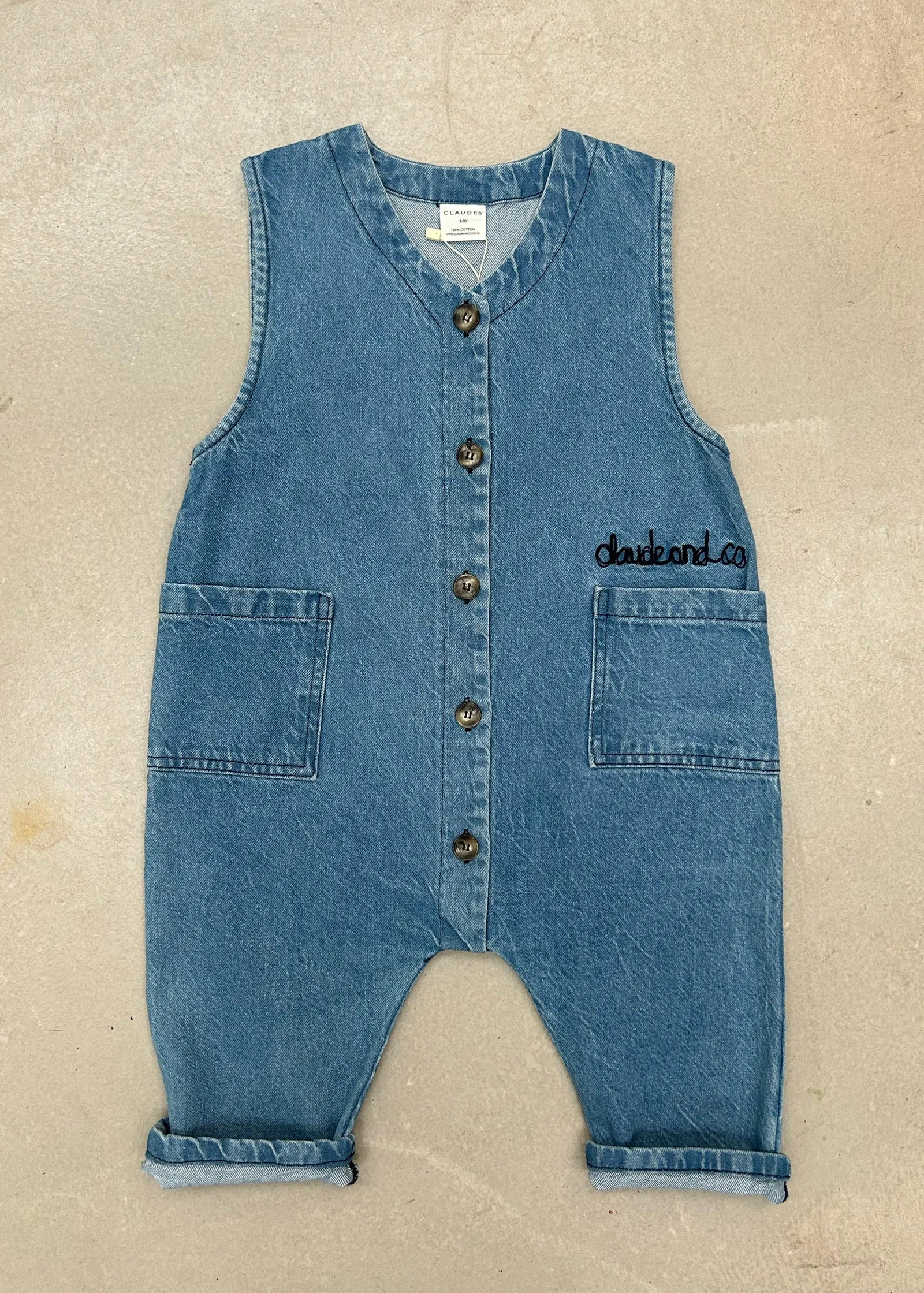 Wren Sleeveless Denim Overall