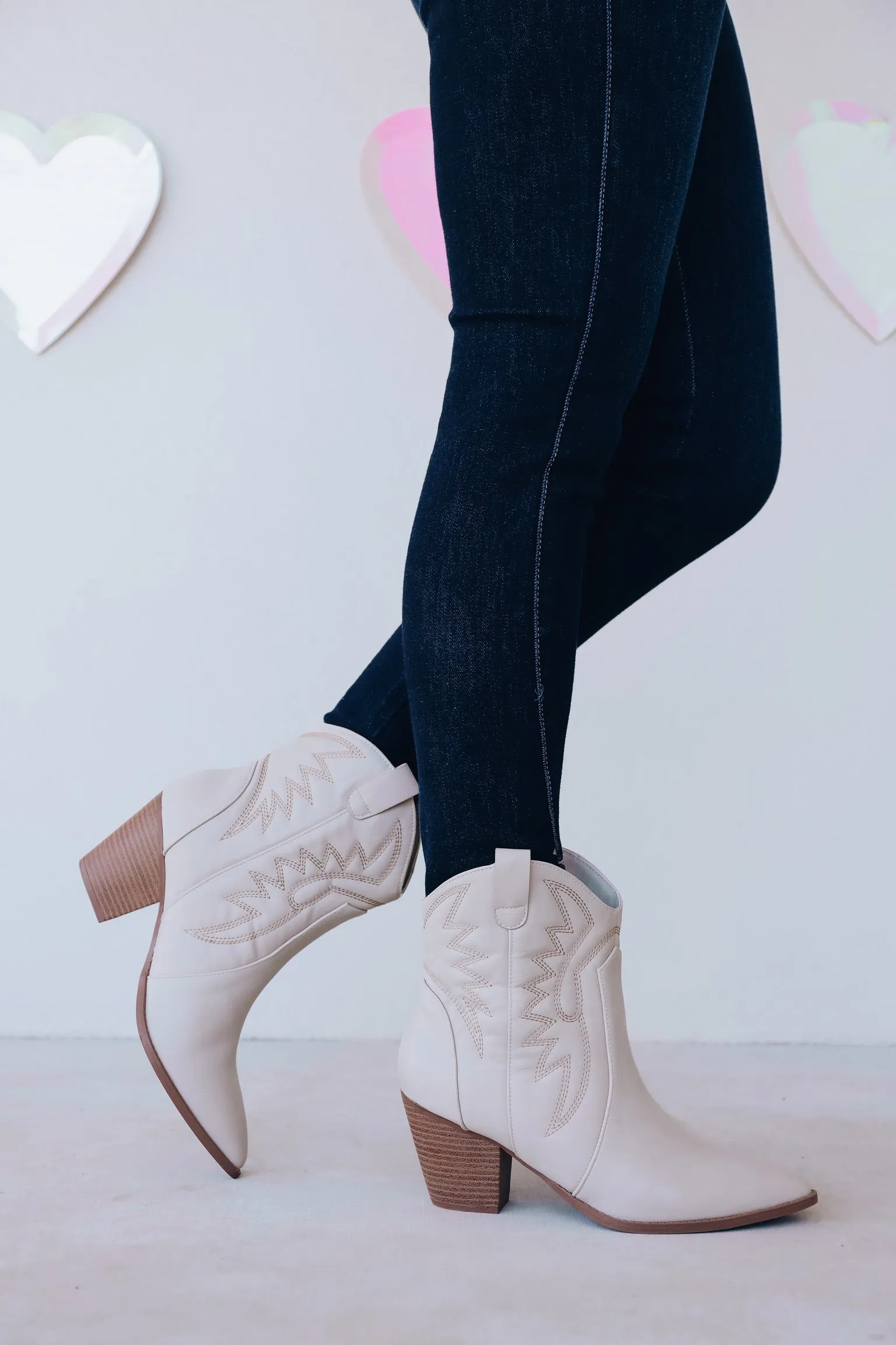 Wyatt Western Booties - Off White