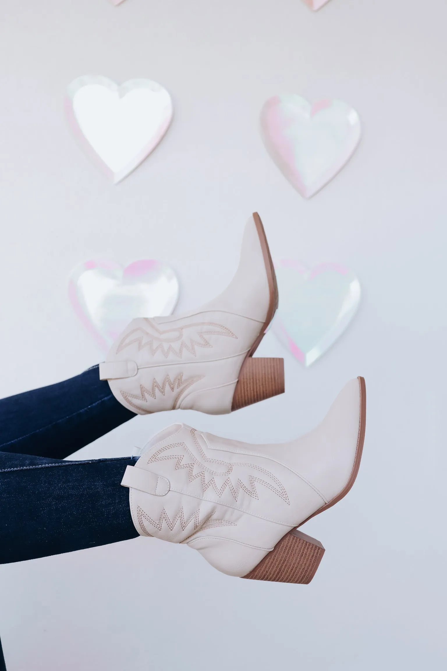 Wyatt Western Booties - Off White