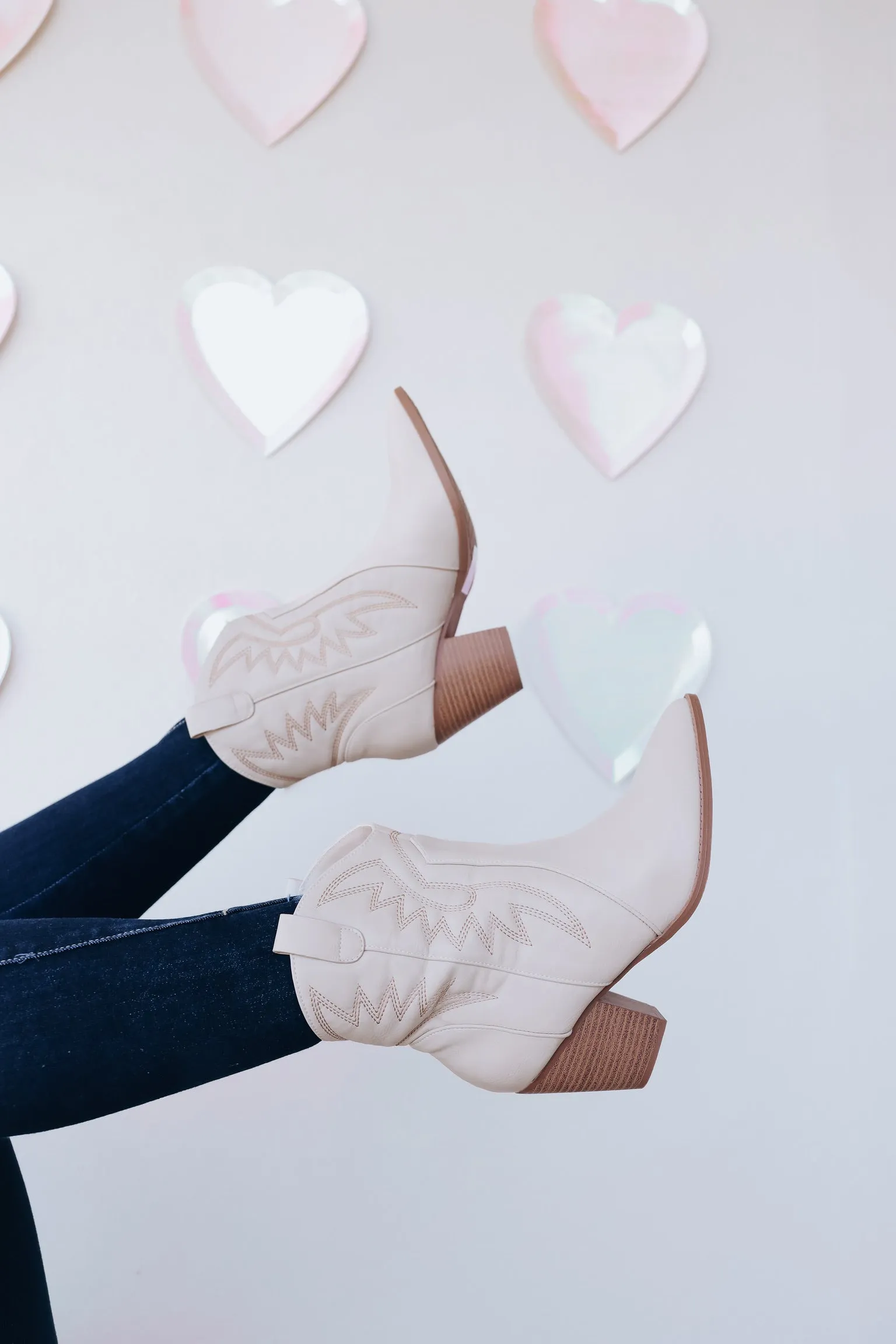 Wyatt Western Booties - Off White