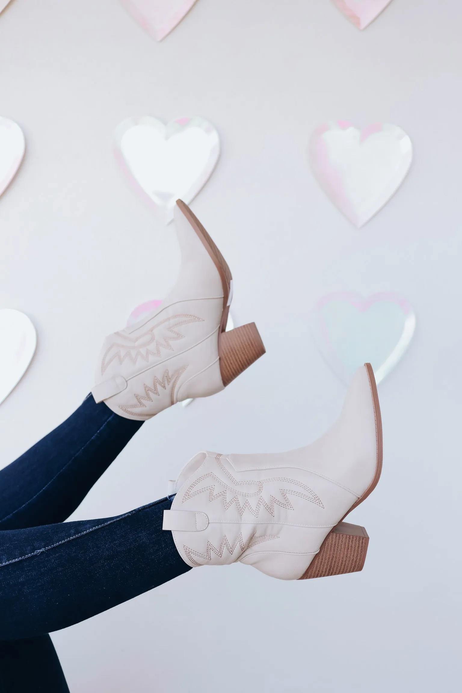 Wyatt Western Booties - Off White