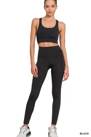ZENANA Athletic Racerback Tank Top & Leggings Set